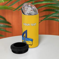 Personalized Ukraine Independence Day 4 in 1 Can Cooler Tumbler Tryzub Heritage Freedom Pride
