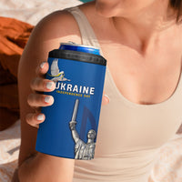 Personalized Ukraine Independence Day 4 in 1 Can Cooler Tumbler Tryzub Heritage Freedom Pride