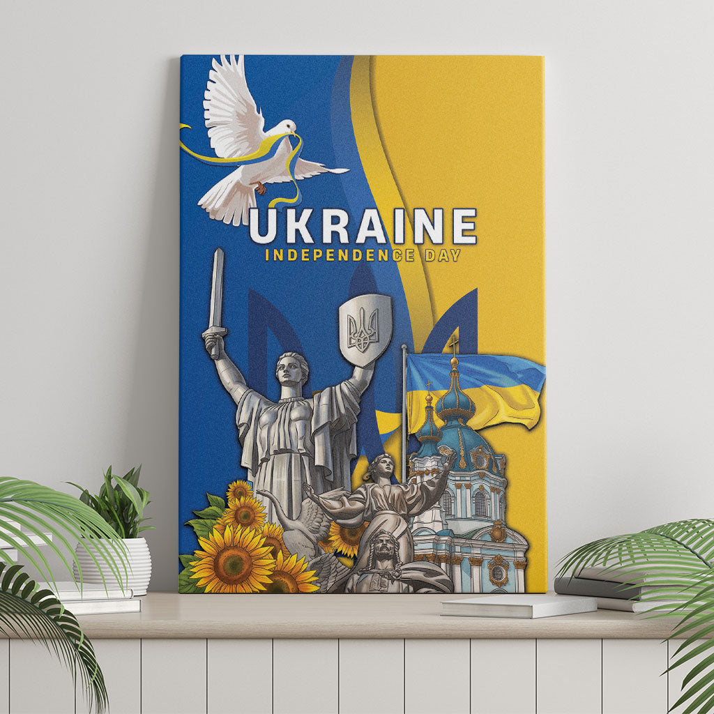 Ukraine Independence Day Canvas Wall Art Tryzub Heritage Freedom Pride