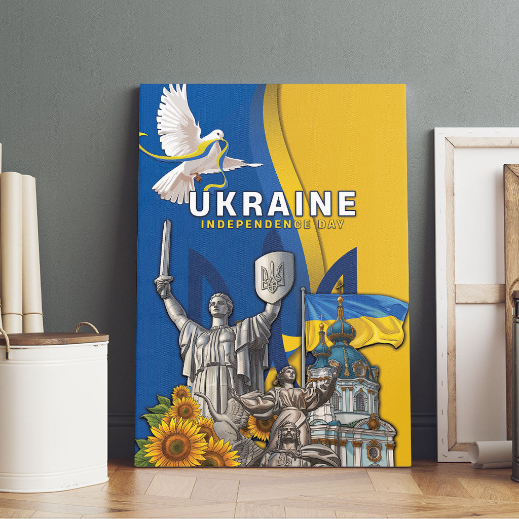 Ukraine Independence Day Canvas Wall Art Tryzub Heritage Freedom Pride