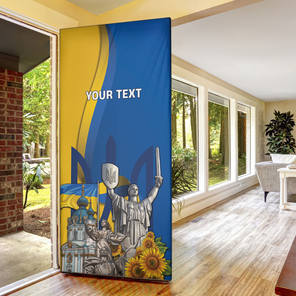 Personalized Ukraine Independence Day Door Cover Tryzub Heritage Freedom Pride