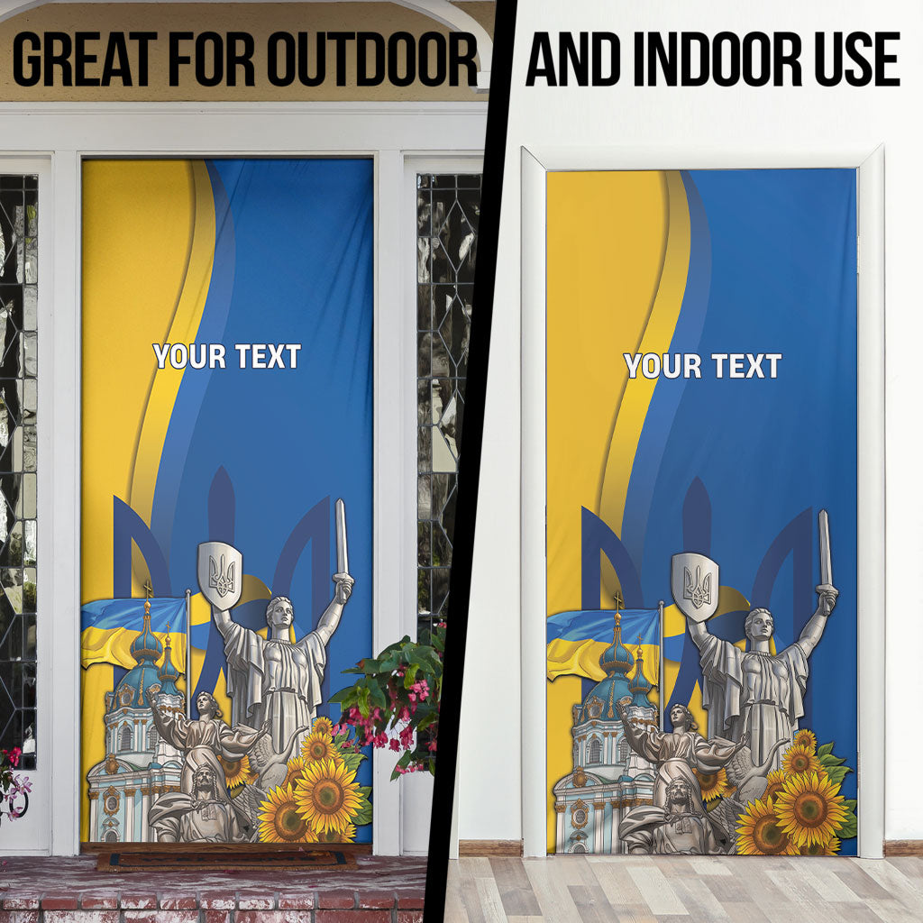 Personalized Ukraine Independence Day Door Cover Tryzub Heritage Freedom Pride
