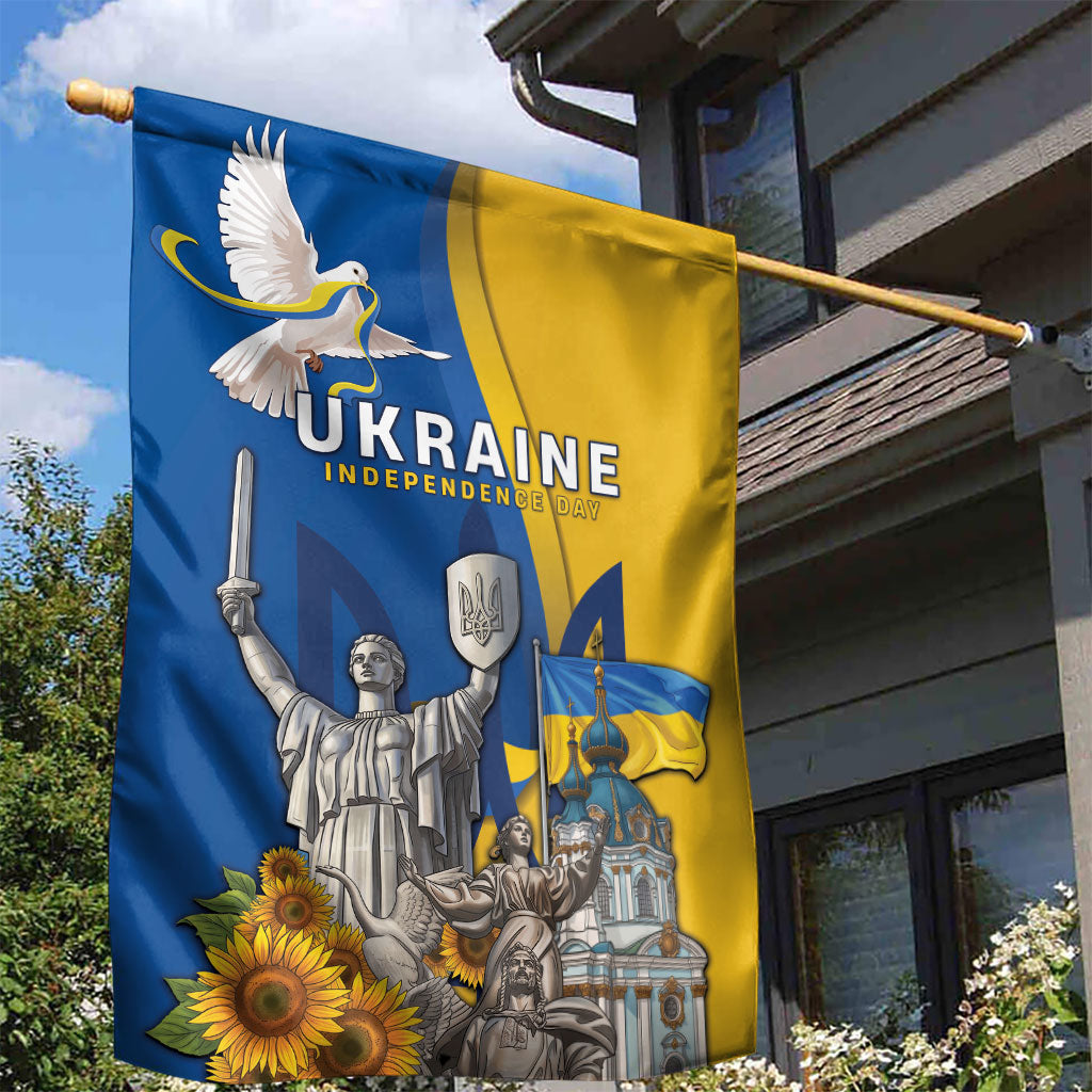 Ukraine Independence Day Garden Flag Tryzub Heritage Freedom Pride