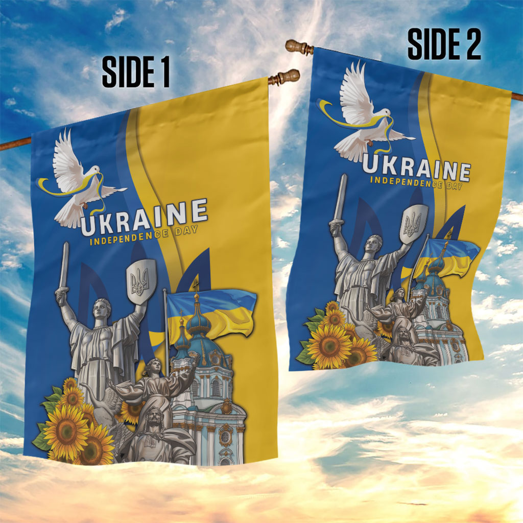 Ukraine Independence Day Garden Flag Tryzub Heritage Freedom Pride