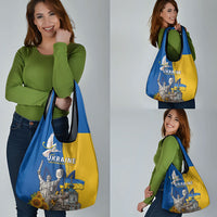 Ukraine Independence Day Grocery Bag Tryzub Heritage Freedom Pride