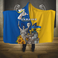 Ukraine Independence Day Hooded Blanket Tryzub Heritage Freedom Pride