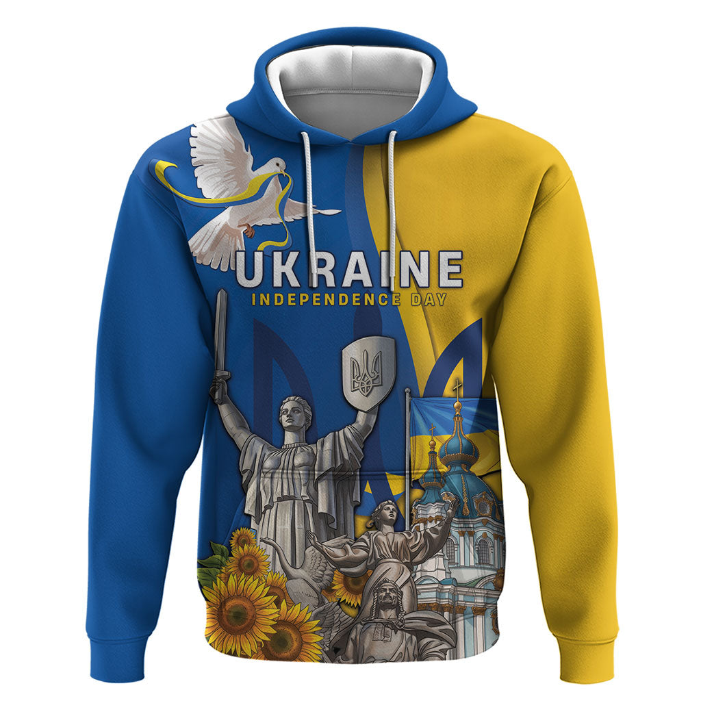 Personalized Ukraine Independence Day Hoodie Tryzub Heritage Freedom Pride