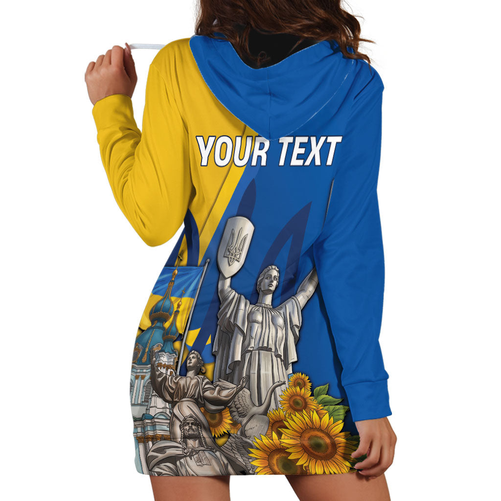 Personalized Ukraine Independence Day Hoodie Dress Tryzub Heritage Freedom Pride