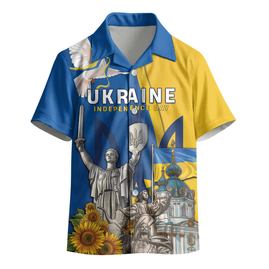 Personalized Ukraine Independence Day Kid Hawaiian Shirt Tryzub Heritage Freedom Pride