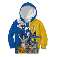 Personalized Ukraine Independence Day Kid Hoodie Tryzub Heritage Freedom Pride