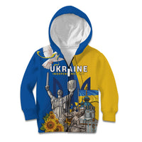 Personalized Ukraine Independence Day Kid Hoodie Tryzub Heritage Freedom Pride