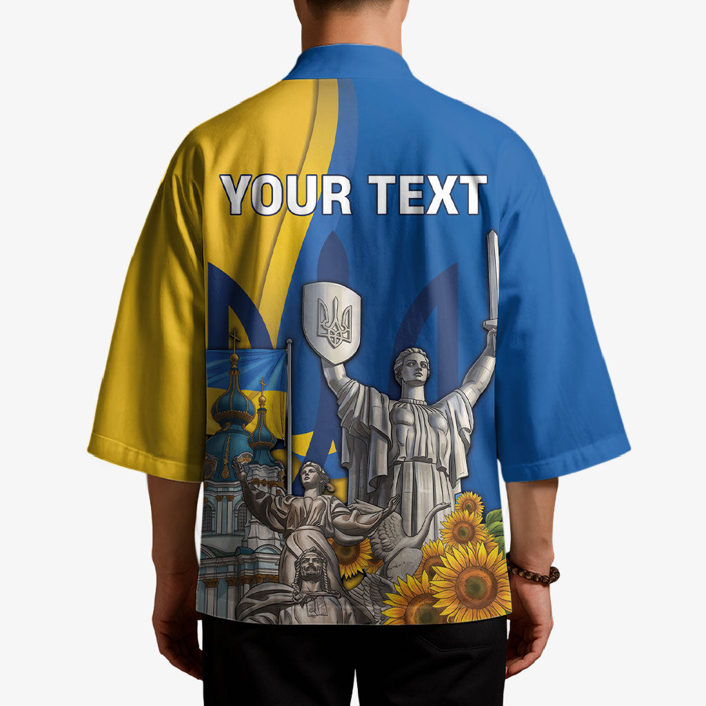 Personalized Ukraine Independence Day Kimono Tryzub Heritage Freedom Pride