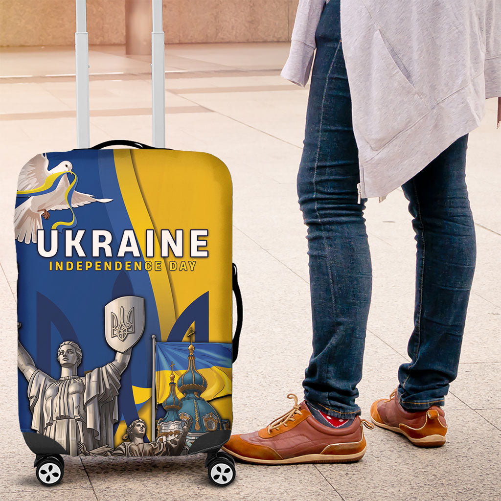 Ukraine Independence Day Luggage Cover Tryzub Heritage Freedom Pride