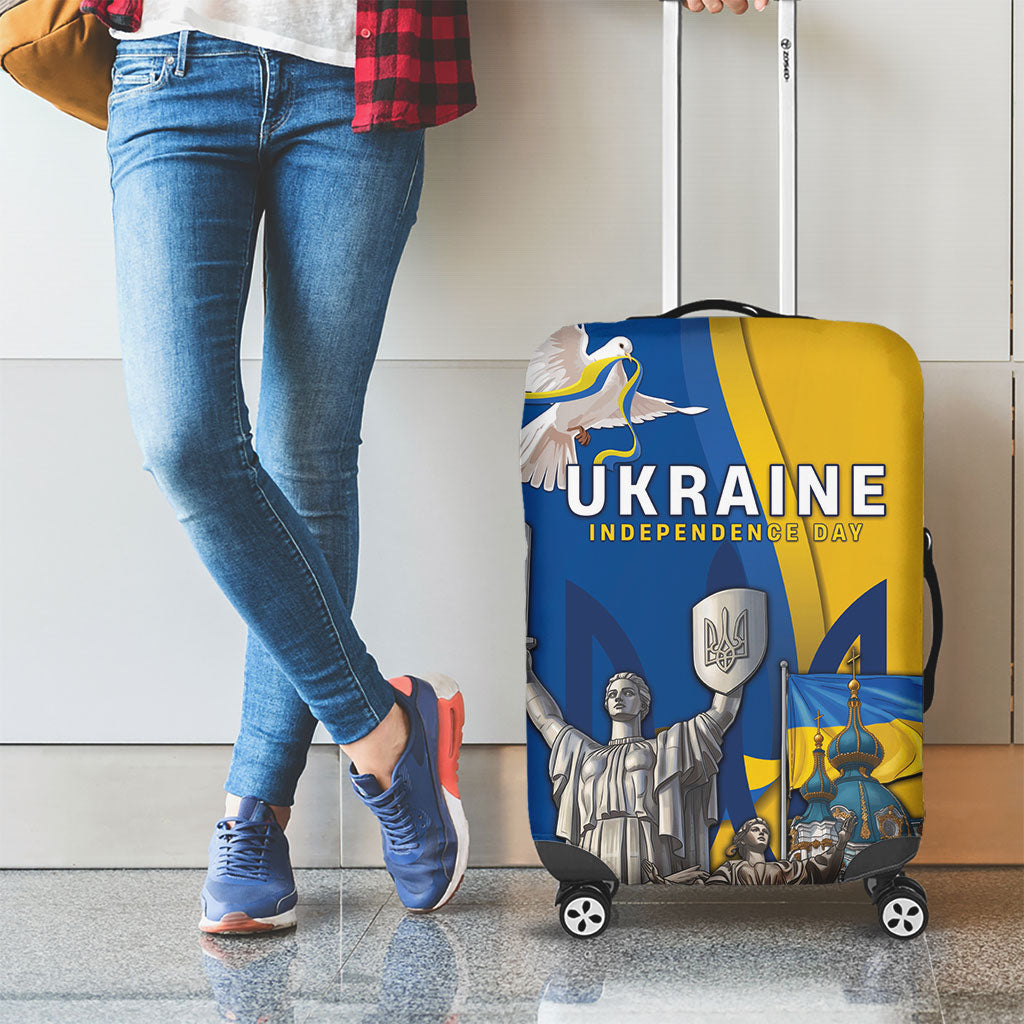 Ukraine Independence Day Luggage Cover Tryzub Heritage Freedom Pride