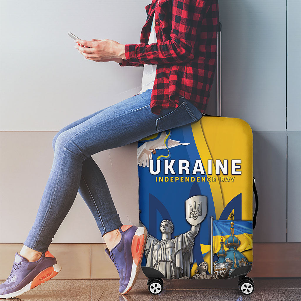 Ukraine Independence Day Luggage Cover Tryzub Heritage Freedom Pride