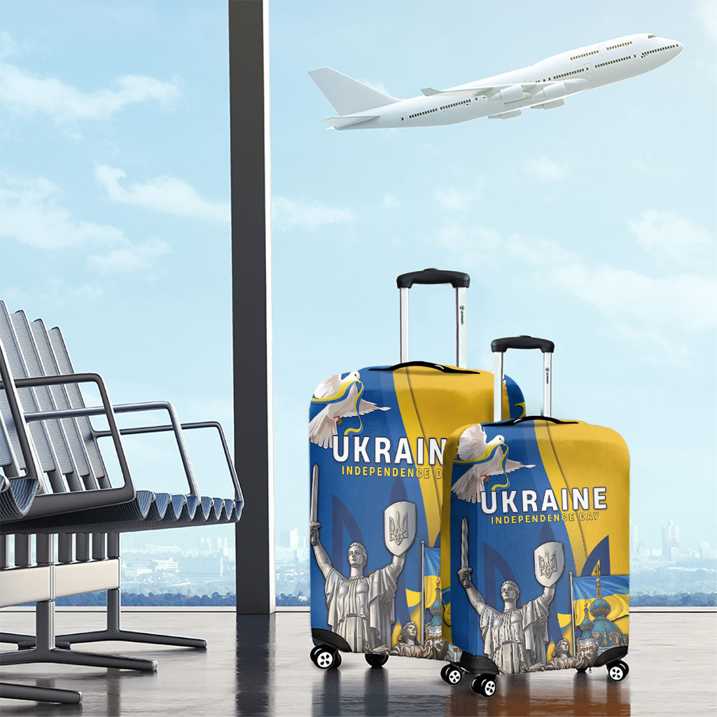 Ukraine Independence Day Luggage Cover Tryzub Heritage Freedom Pride