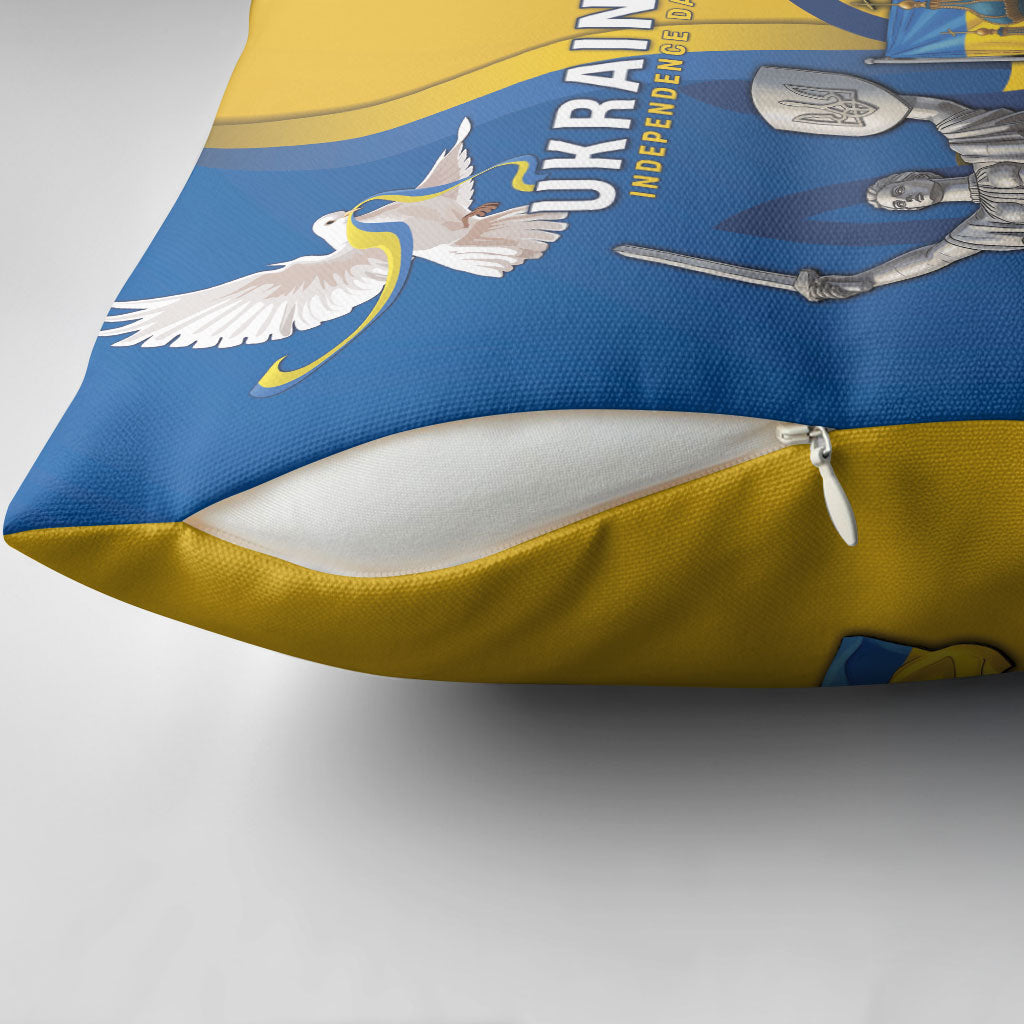 Ukraine Independence Day Pillow Cover Tryzub Heritage Freedom Pride