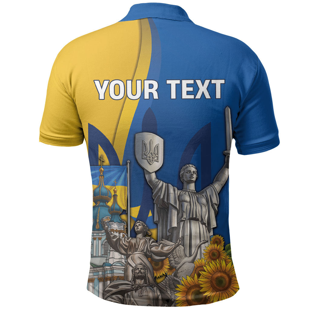 Personalized Ukraine Independence Day Polo Shirt Tryzub Heritage Freedom Pride