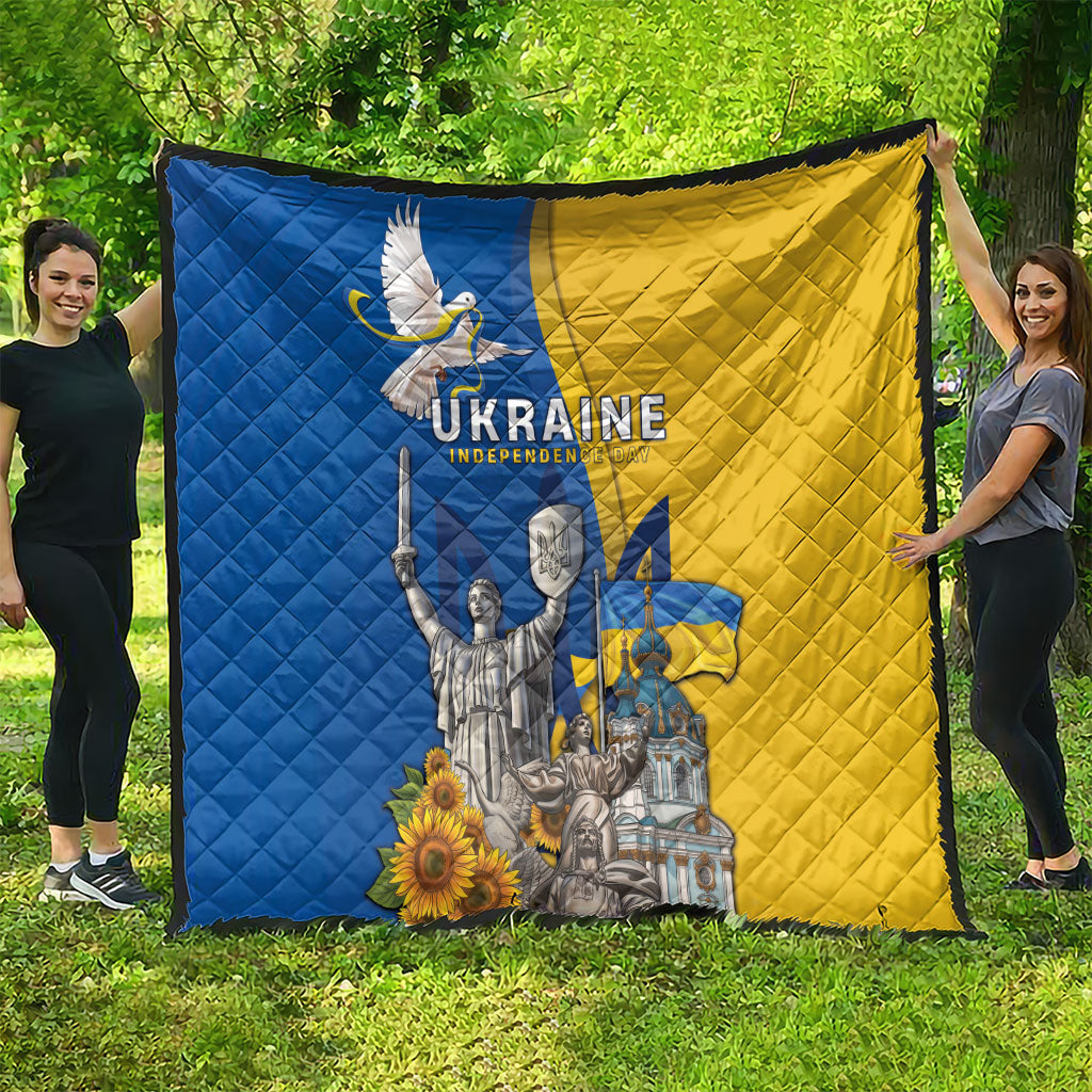 Ukraine Independence Day Quilt Tryzub Heritage Freedom Pride