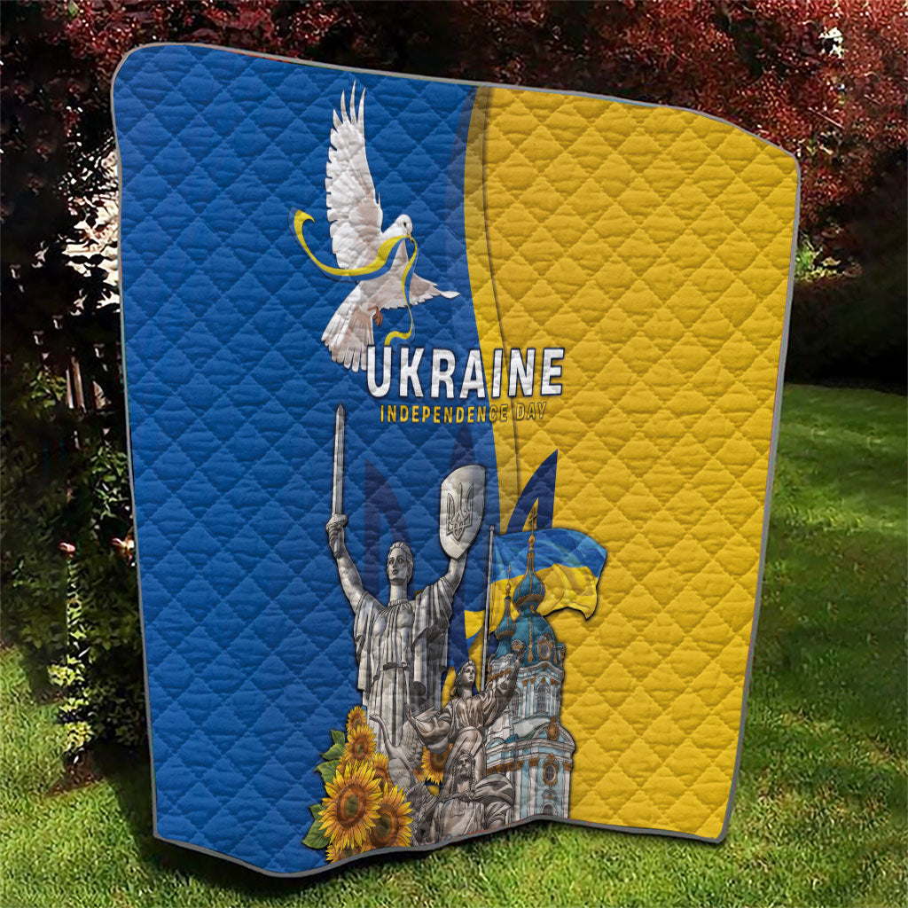 Ukraine Independence Day Quilt Tryzub Heritage Freedom Pride