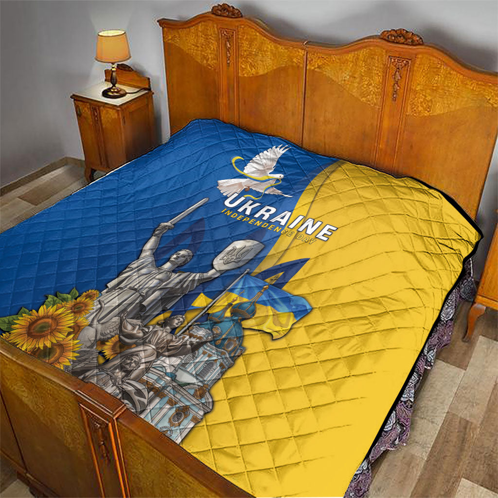 Ukraine Independence Day Quilt Tryzub Heritage Freedom Pride