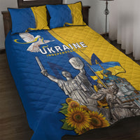 Ukraine Independence Day Quilt Bed Set Tryzub Heritage Freedom Pride