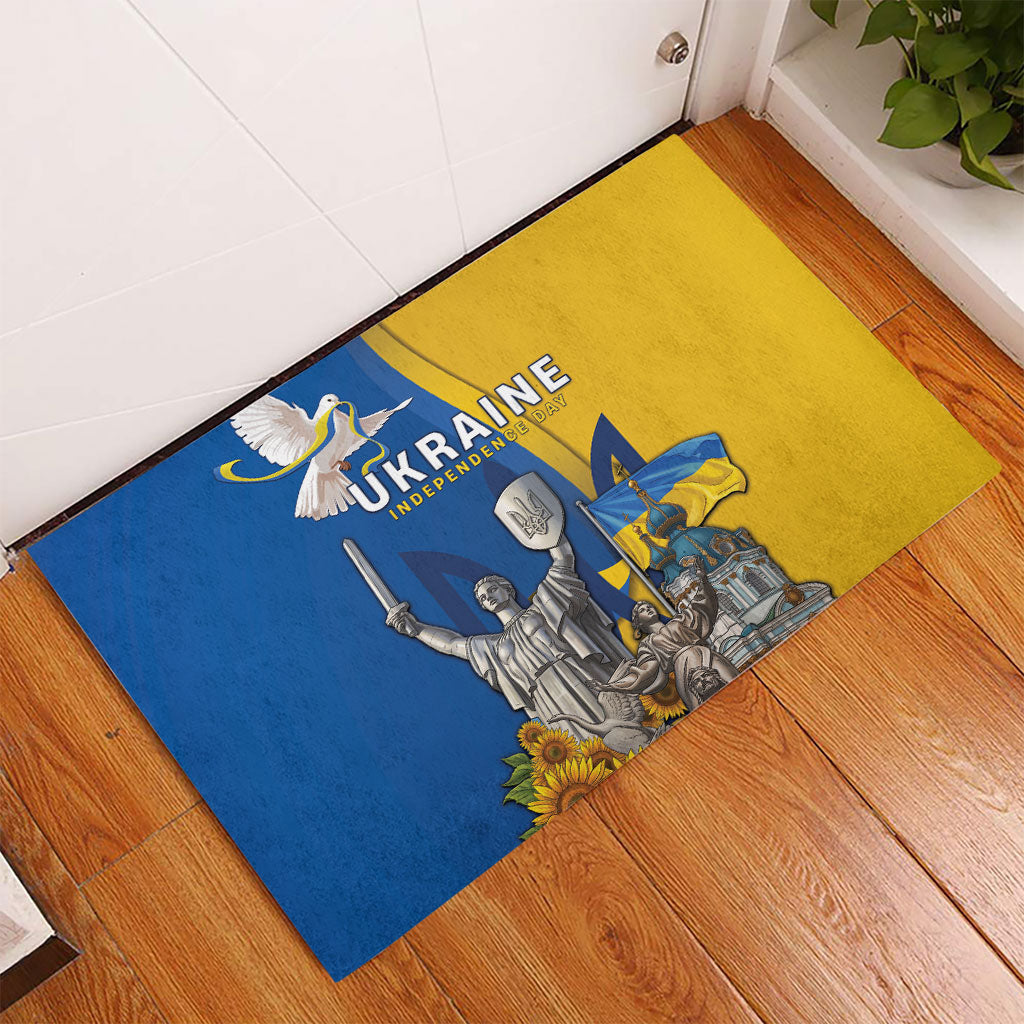 Ukraine Independence Day Rubber Doormat Tryzub Heritage Freedom Pride