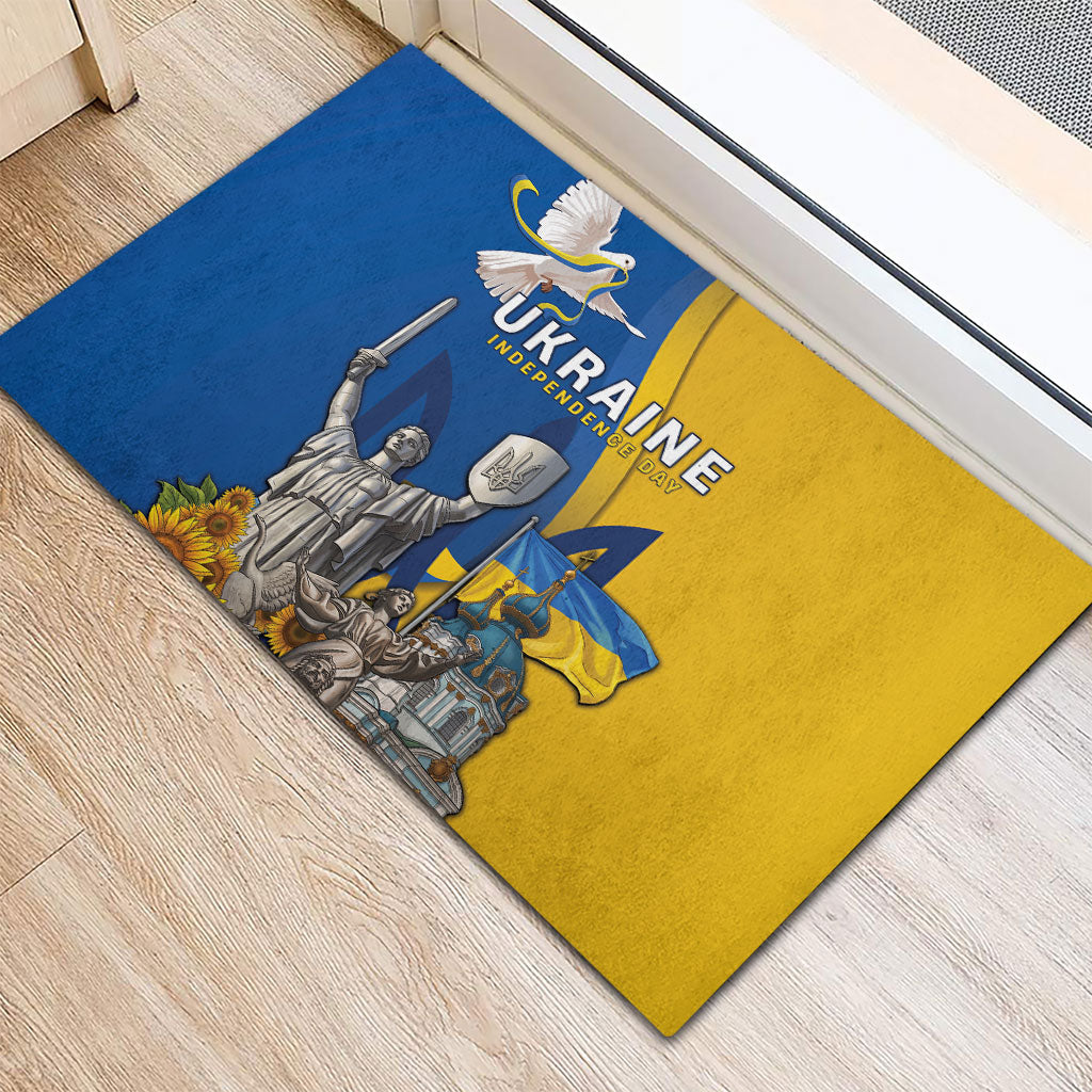 Ukraine Independence Day Rubber Doormat Tryzub Heritage Freedom Pride