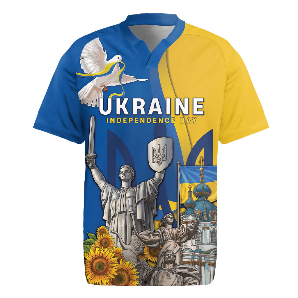 Personalized Ukraine Independence Day Rugby Jersey Tryzub Heritage Freedom Pride