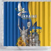 Ukraine Independence Day Shower Curtain Tryzub Heritage Freedom Pride
