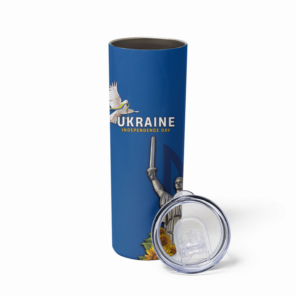 Personalized Ukraine Independence Day Skinny Tumbler Tryzub Heritage Freedom Pride