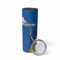 Personalized Ukraine Independence Day Skinny Tumbler Tryzub Heritage Freedom Pride