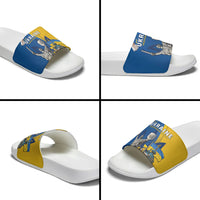 Ukraine Independence Day Slide Sandals Tryzub Heritage Freedom Pride