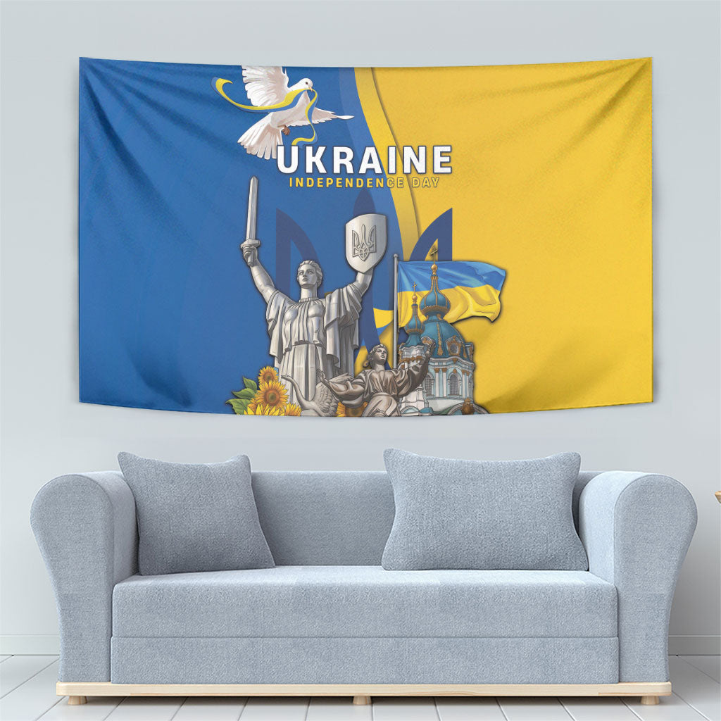 Ukraine Independence Day Tapestry Tryzub Heritage Freedom Pride