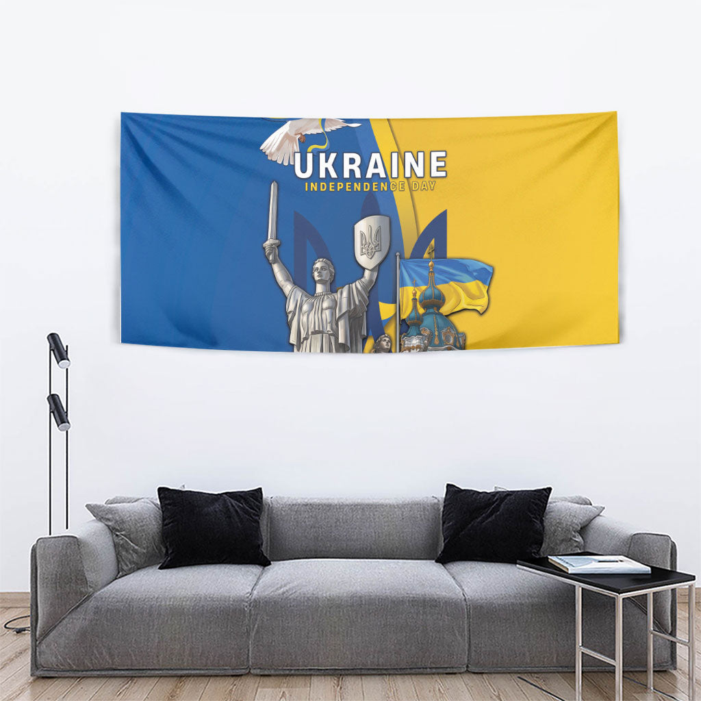 Ukraine Independence Day Tapestry Tryzub Heritage Freedom Pride