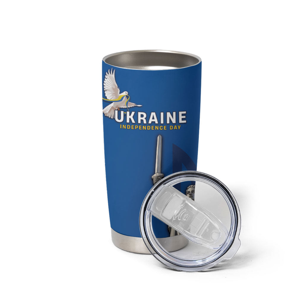 Personalized Ukraine Independence Day Tumbler Cup Tryzub Heritage Freedom Pride