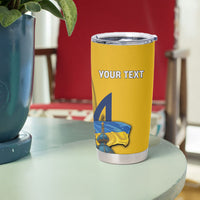 Personalized Ukraine Independence Day Tumbler Cup Tryzub Heritage Freedom Pride