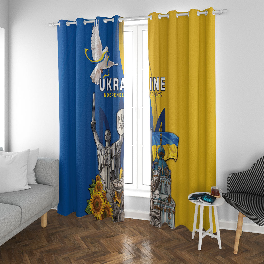 Ukraine Independence Day Window Curtain Tryzub Heritage Freedom Pride
