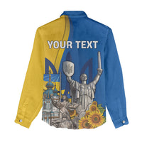 Personalized Ukraine Independence Day Women Casual Shirt Tryzub Heritage Freedom Pride