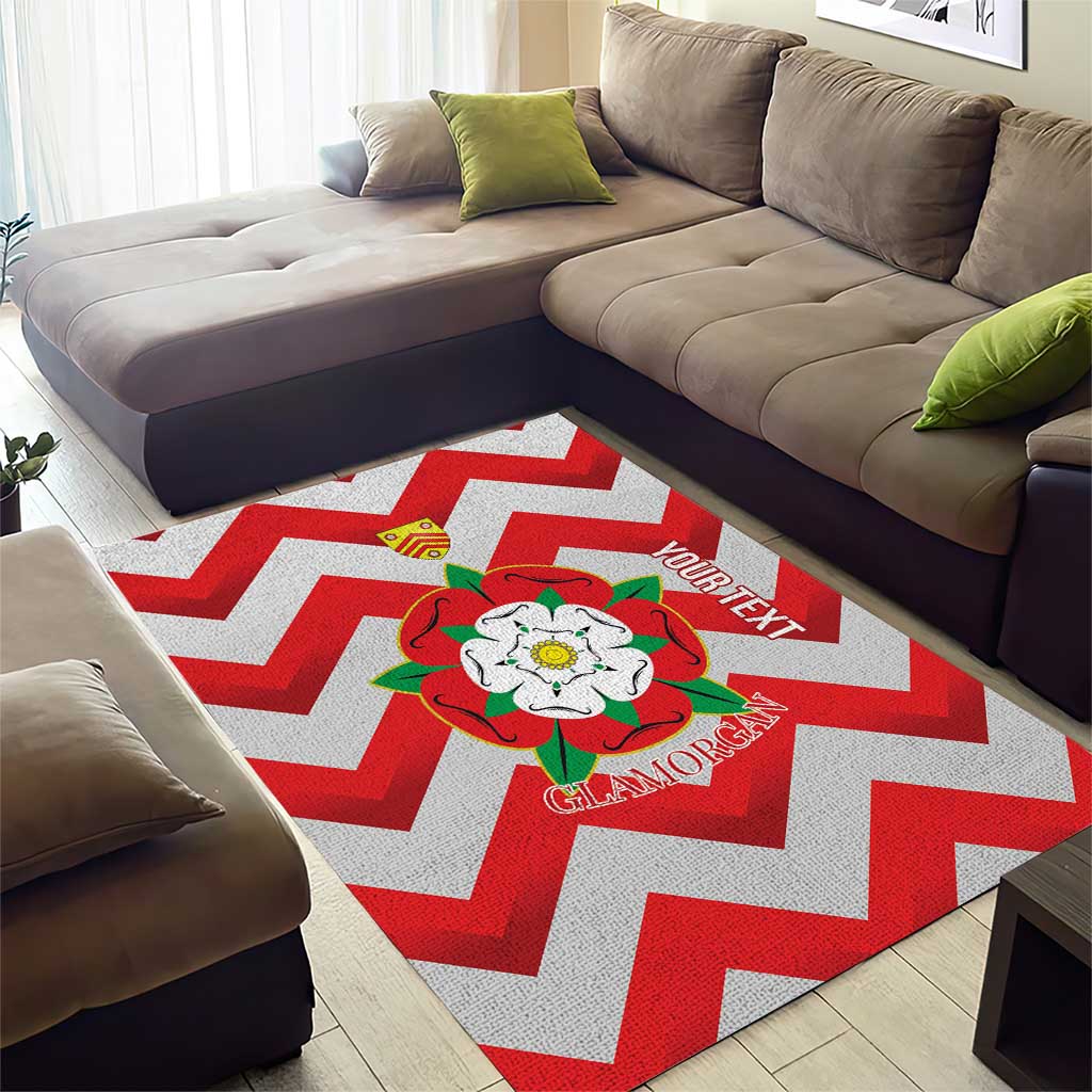 Personalized Glamorgan Wales Area Rug The Tudor Rose Of Wales - Wonder Print Shop