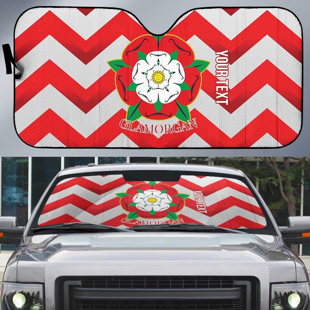 Personalized Glamorgan Wales Auto Sun Shade The Tudor Rose Of Wales - Wonder Print Shop