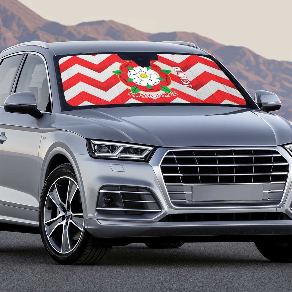 Personalized Glamorgan Wales Auto Sun Shade The Tudor Rose Of Wales - Wonder Print Shop