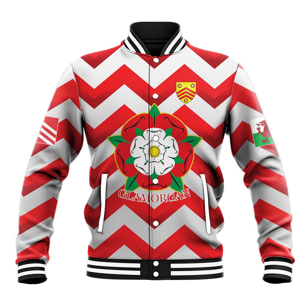 Personalized Glamorgan Wales Baseball Jacket The Tudor Rose Of Wales - Wonder Print Shop