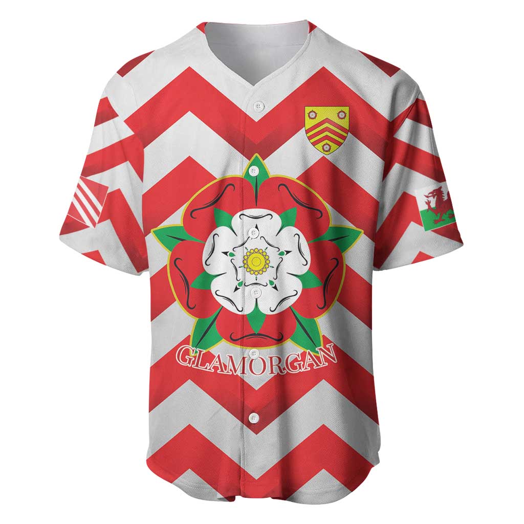 Personalized Glamorgan Wales Baseball Jersey The Tudor Rose Of Wales - Wonder Print Shop