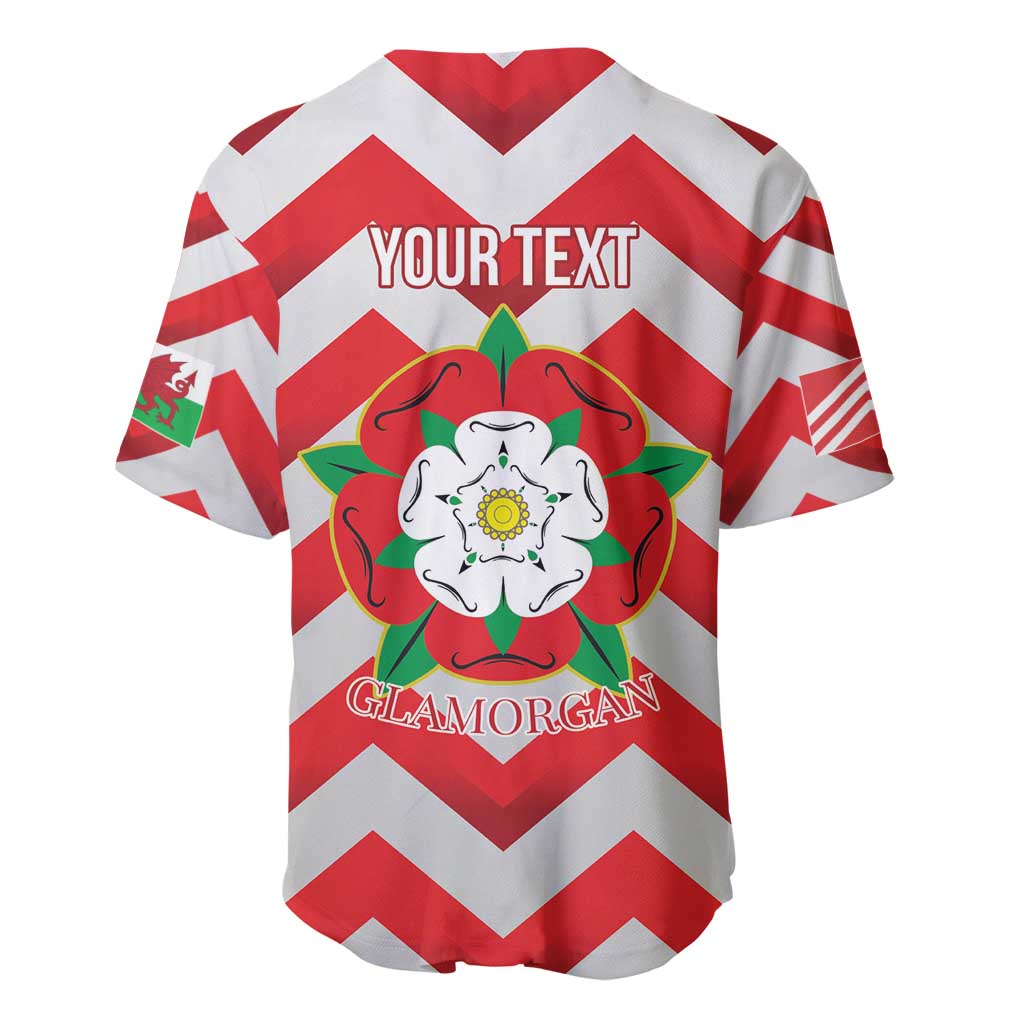 Personalized Glamorgan Wales Baseball Jersey The Tudor Rose Of Wales - Wonder Print Shop