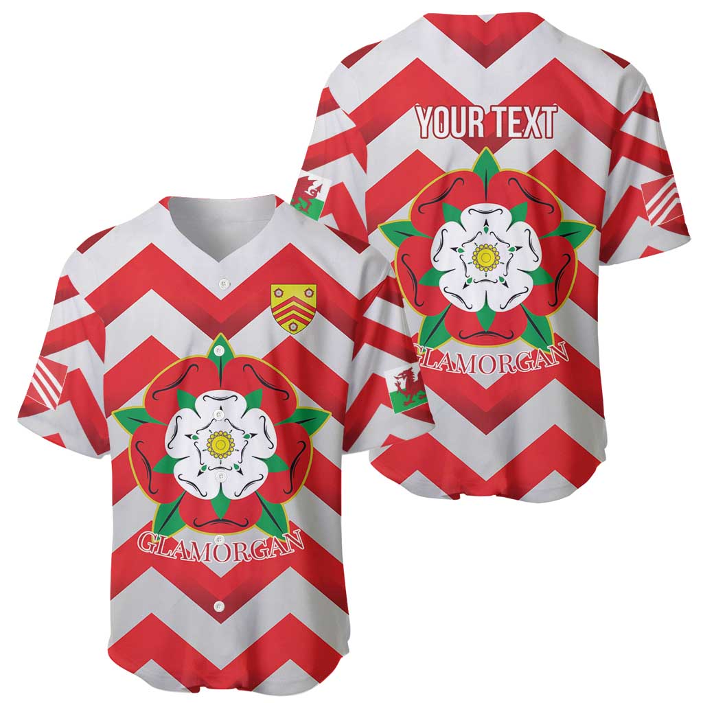 Personalized Glamorgan Wales Baseball Jersey The Tudor Rose Of Wales - Wonder Print Shop