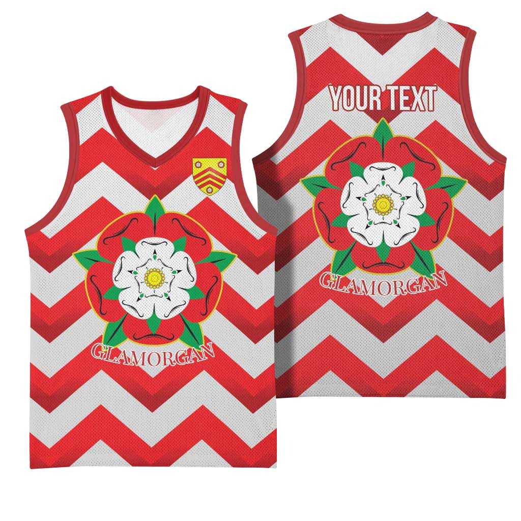 Personalized Glamorgan Wales Basketball Jersey The Tudor Rose Of Wales - Wonder Print Shop