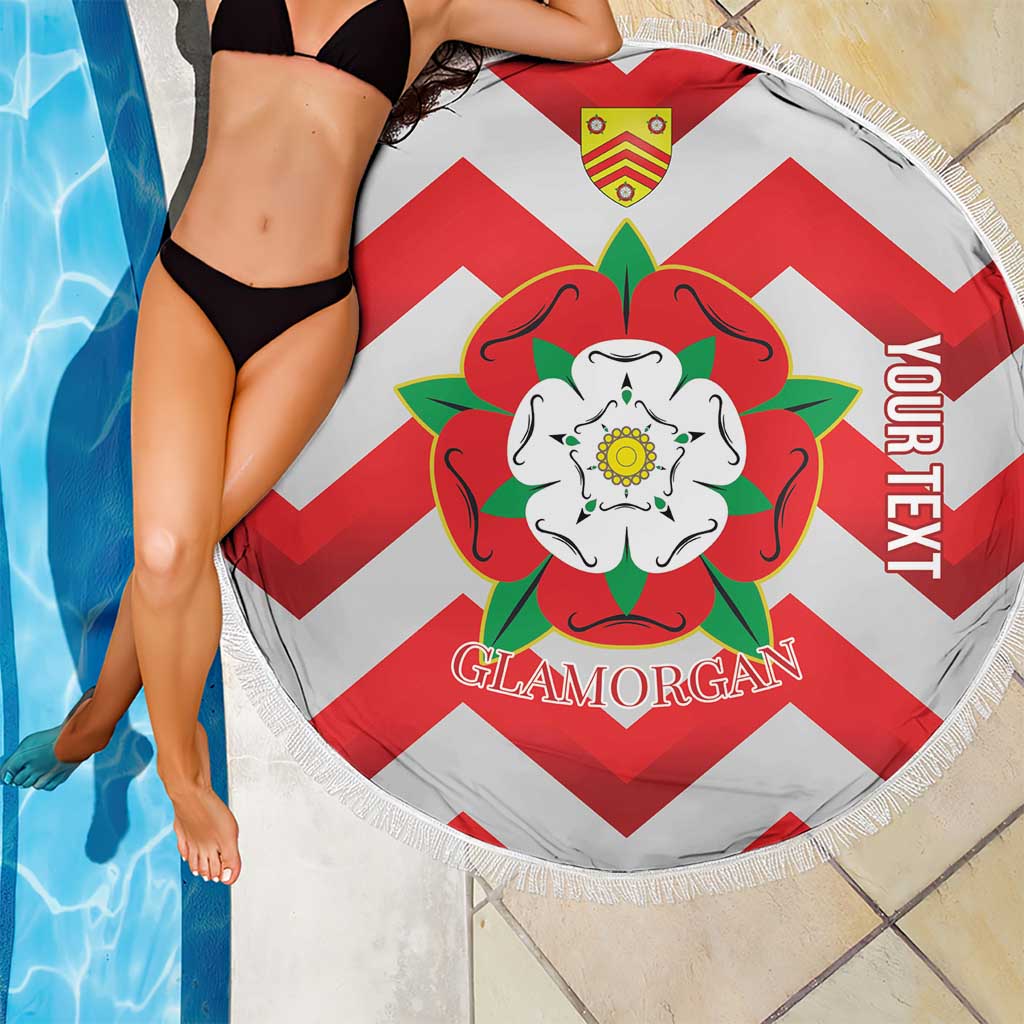 Personalized Glamorgan Wales Beach Blanket The Tudor Rose Of Wales - Wonder Print Shop