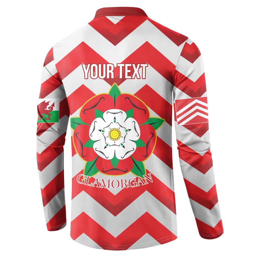 Personalized Glamorgan Wales Button Sweatshirt The Tudor Rose Of Wales - Wonder Print Shop