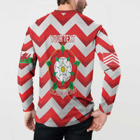 Personalized Glamorgan Wales Button Sweatshirt The Tudor Rose Of Wales - Wonder Print Shop